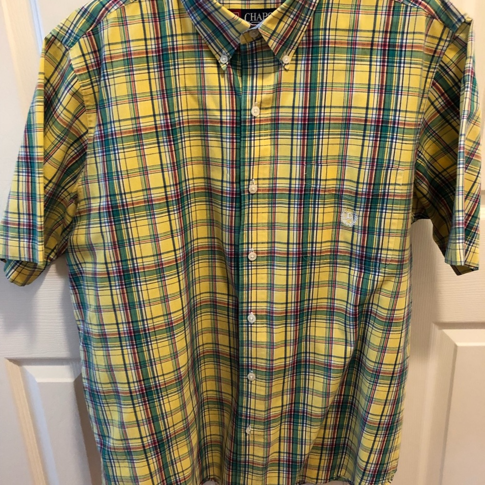 Chaps men short sleeve shirt  size 17 1/2